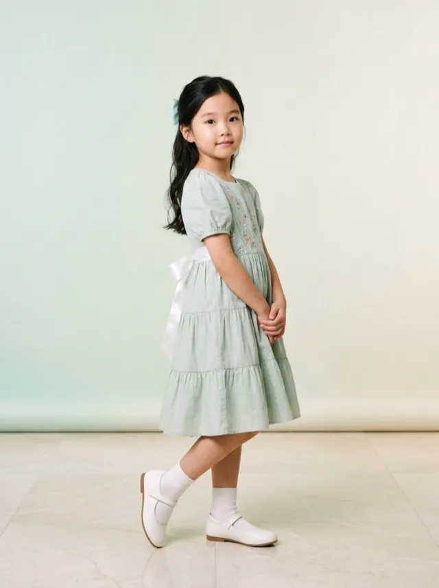 Mint Frock - AI-generated fashion photoshoot by ApparelAI Studio