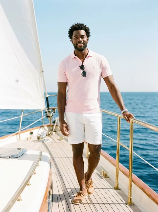 Yacht Polo Look - AI-generated fashion photoshoot by ApparelAI Studio